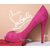 Pink Suede Leather Red Sole (peep toe & platform) Pump