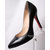 Black Lambskin pointed pump