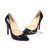 Black snake Pattern Leather Pointed Pump