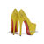 Yellow Crystal Red Sole Ultra High Platform Pump