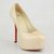 Nude Lambskin Leather Ultra High Hidden Platform Pump