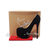 Black Suede Leather Ultra High Hidden Platform Pump