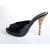 Black Patent Leather Platform Slipper