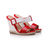 Red & White Patent Leather Wedge Pump Slipper