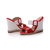 Red & White Patent Leather Wedge Pump Slipper