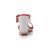 Red & White Patent Leather Wedge Pump Slipper