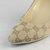 Beige GG Fabric Wedge Heel