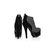 Black suede leather platform pump short boots