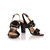 Black leather pump sandal