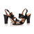 Black leather pump sandal