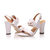 White leather pump sandal