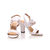 White leather pump sandal