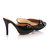 Black leather pump slipper