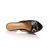 Black leather pump slipper