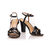 Black leather sandal