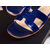 Blue patent leather slipper