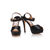 Black Suede Snake Skin Leather Peep Toe Platform Pump Sandal