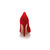 Red suede leather metal point head pump