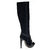 Black Suede Leather Long Boot