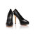 Black leather pump