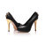 Black leather pump