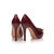 Claret leather logo plate pump