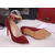 Suede leather pointed head mary jane pump