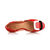 Red Patent Leather Metal Square Logo Ballerina