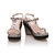 Rivet Silver Leather Platform Wedge Pump Sandal