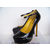 Black Patent Yellow Sole Mary Jane Pump