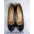 Black Lambskin Leather Ultra High Platform Pump