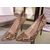 Snake pattern leather pointed head pumps