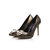 Metallic leather point head pump