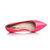 Fuchsia patent leather pointed head pump