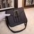 Black matte skin leather flap cross-body bag