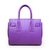 Purple leather handle bag