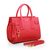 Red leather handle bag