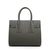 Gray leather handle bag