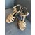 Discount Beige patent leather sandals size 37