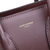 Claret leather handle bag