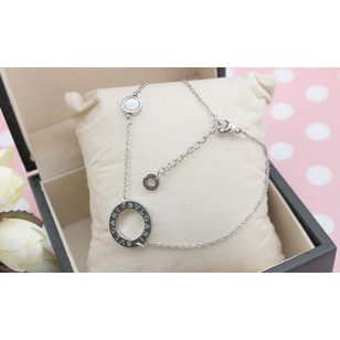 Black & White Pearl Round Long Necklace