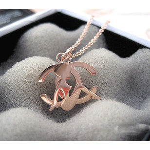 Double C& Beaty Pendant Necklace