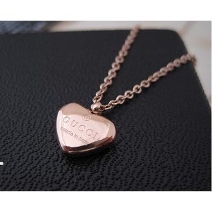 Rose Gold Heart Charm Necklace