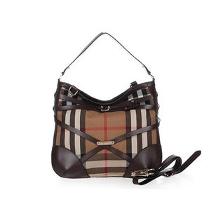 SMALL BRIDLE HOUSE CHECK BELTED HOBO BAG