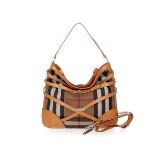 SMALL BRIDLE HOUSE CHECK BELTED HOBO BAG