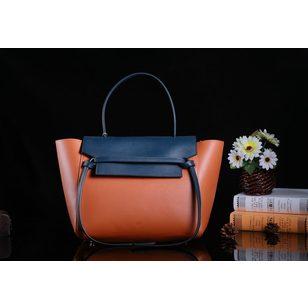 SMALL BELT BAG IN ORANGE SMOOTH CALFSKIN