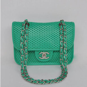 Leather Punching in the air Mini Flap Bag