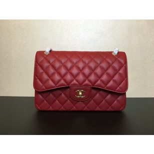 Original caviar leather flap bag 30 cm