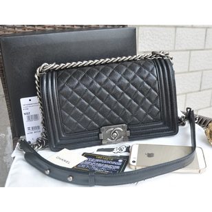 Original caviar leather flap bag