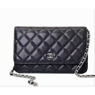 WOC 33814 black caviar silver chain